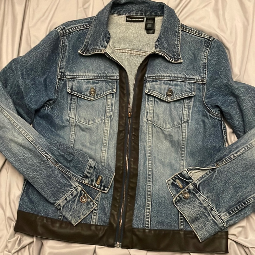 DKNY Jeans denim jacket. Sz L